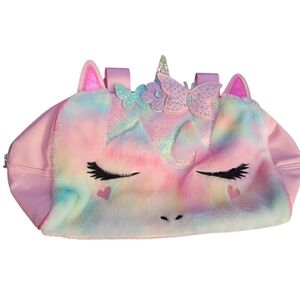 OMG Faux Fur Sparkle Unicorn Duffle Bag